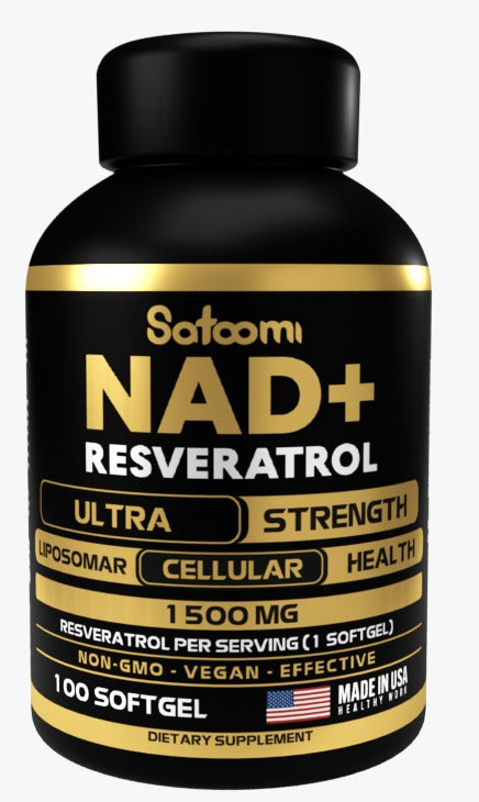 Tratamiento Antienvejecimiento X 3 meses NAD + Resveratrol 200 Capsulas -  La Fórmula Definitiva para una Vida Larga y Saludable