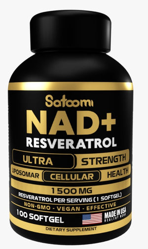 Tratamiento Antienvejecimiento X 3 meses NAD + Resveratrol 200 Capsulas -  La Fórmula Definitiva para una Vida Larga y Saludable