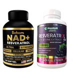 Tratamiento Antienvejecimiento X 3 meses NAD + Resveratrol 200 Capsulas -  La Fórmula Definitiva para una Vida Larga y Saludable