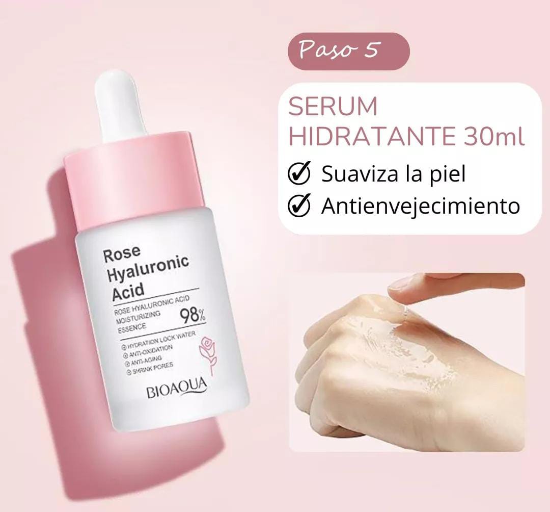 Kit Bioaqua Rosa Intensa - Hidrata y Nutre Tu Piel - Excelente para Piel Seca