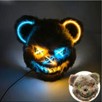 MASCARA DISFRAZ HALLOWEN OSO DOBLE LUZ L