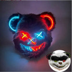 MASCARA DISFRAZ HALLOWEN OSO DOBLE LUZ L