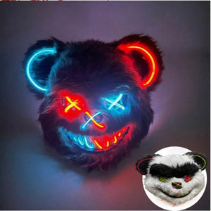 MASCARA DISFRAZ HALLOWEN OSO DOBLE LUZ L