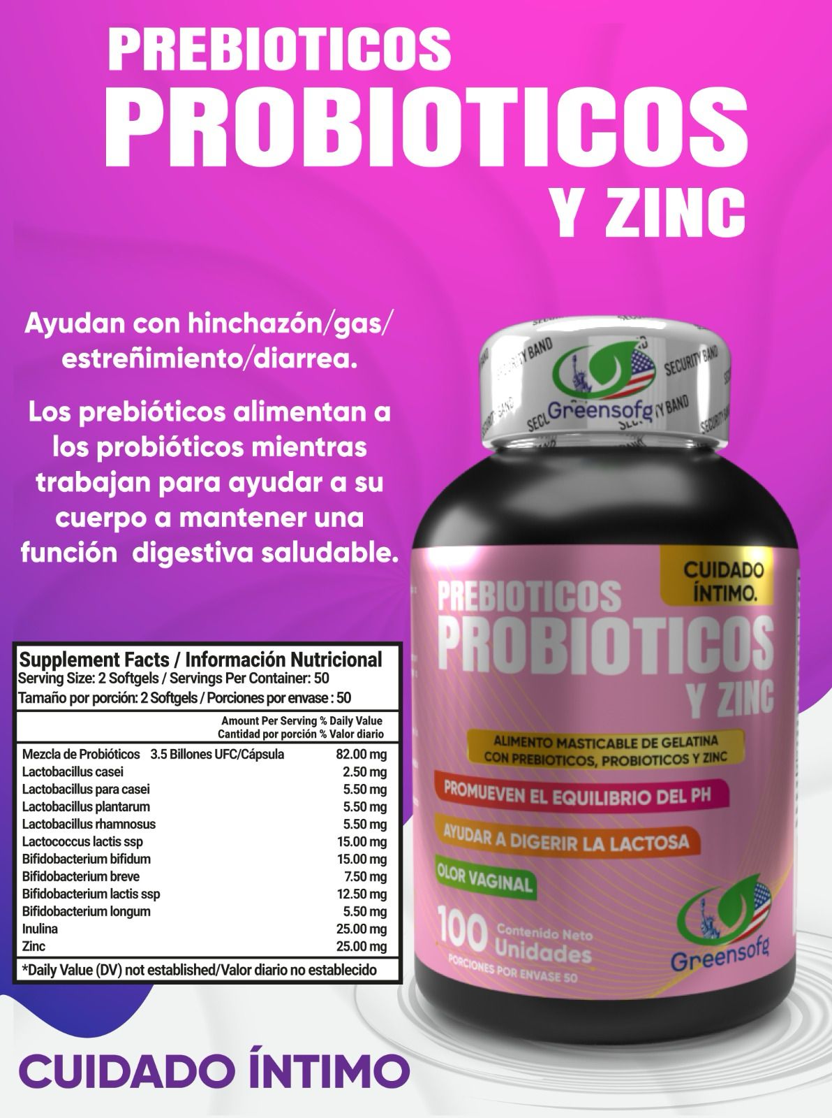 Tu equilibrio empieza aquí - Probioticos - Prebioticos y Zinc.