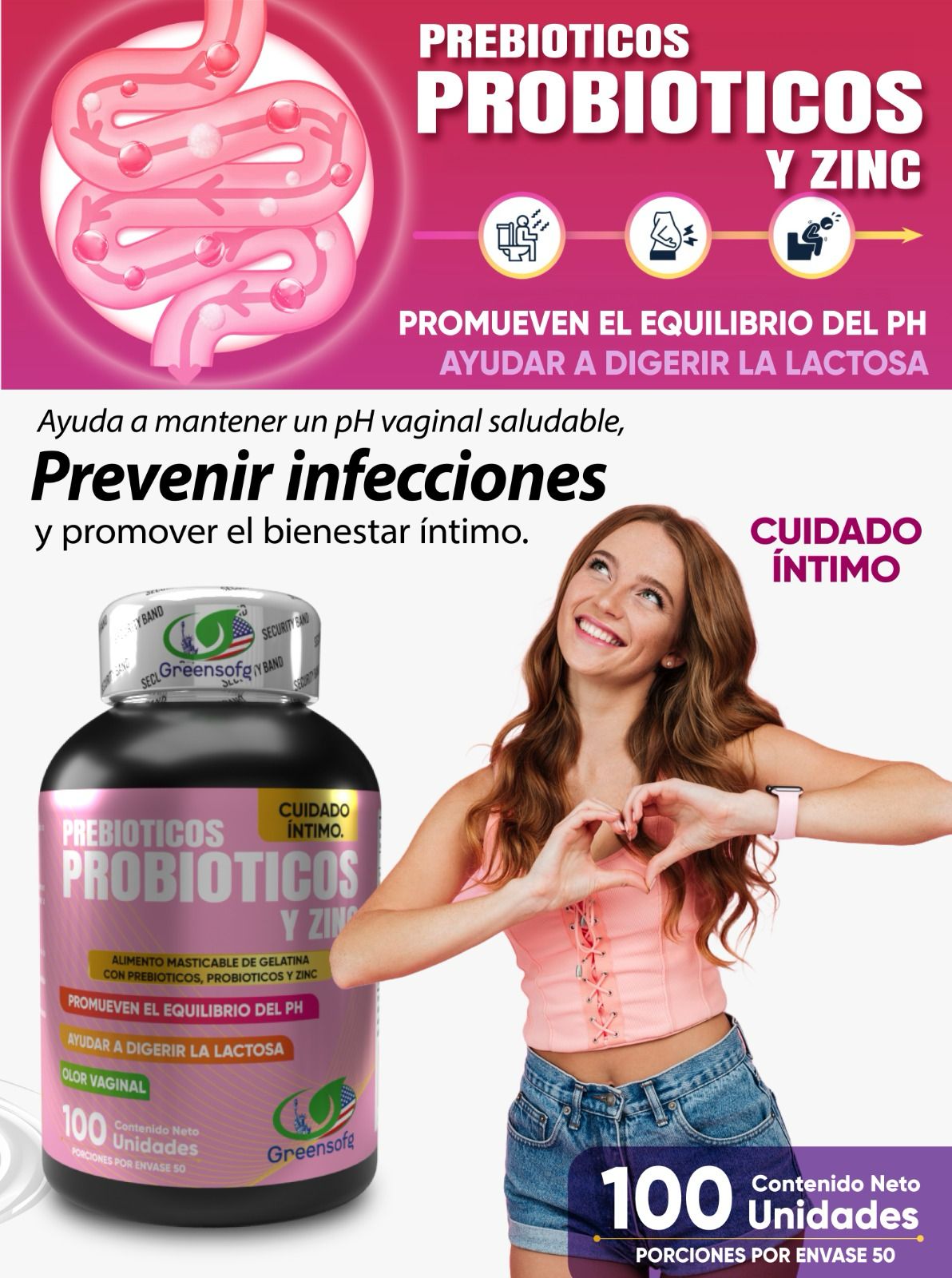 Tu equilibrio empieza aquí - Probioticos - Prebioticos y Zinc.