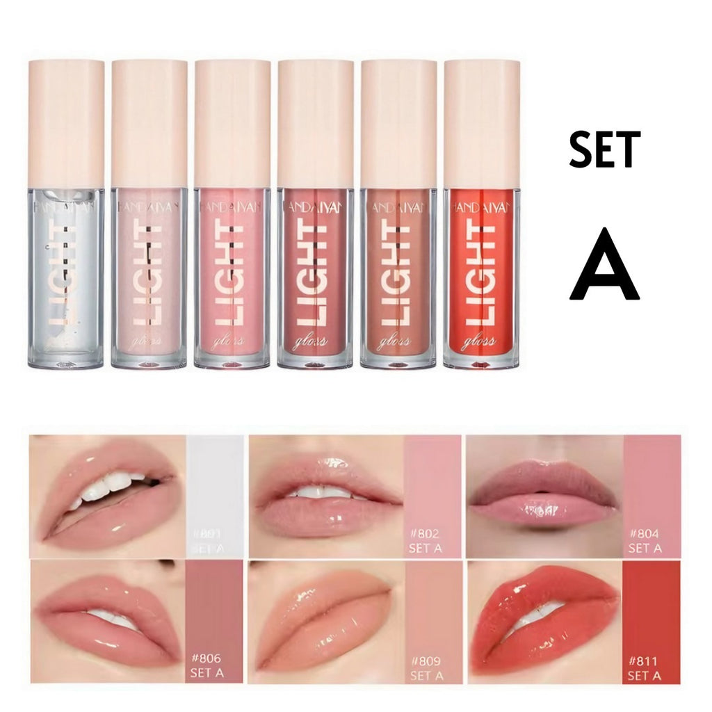 Glow Lips Kit – Efecto Volumen – SET DE 6 GLOSS HIDRATANTES