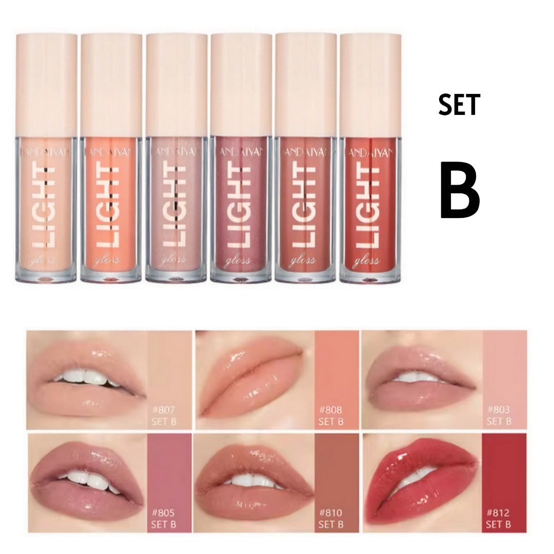 Glow Lips Kit – Efecto Volumen – SET DE 6 GLOSS HIDRATANTES